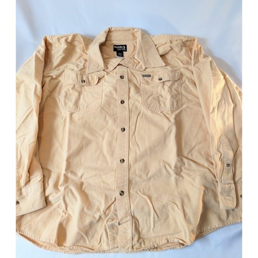 Guide Series Men’s XL Button Down Shirt Tan Long Sleeve Outdoor Hiking Cotton